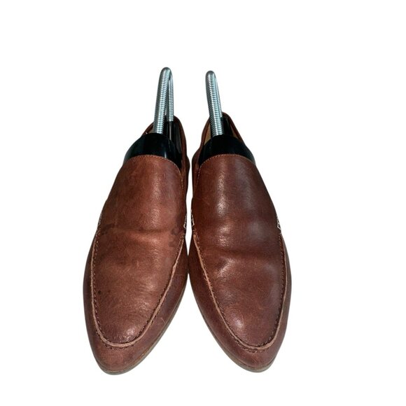 Lucky Brand Bejaz Women's 7 Slip On Brown Loafer Point Toe Flat Leather - Picture 2 of 9